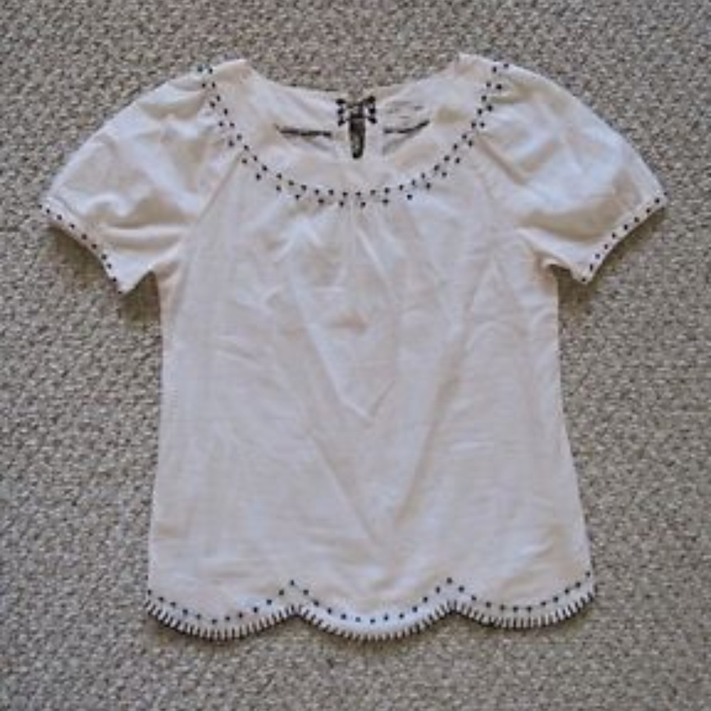 J.Crew BEVIN BLOUSE item 35699 Cream Color 0